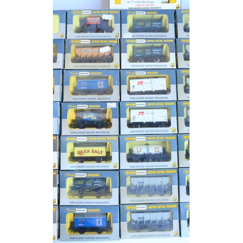 333 - Collection of thirty six boxed OO gauge goods wagons from Wrenn to include rare W4652P Low Mac Auto ... 