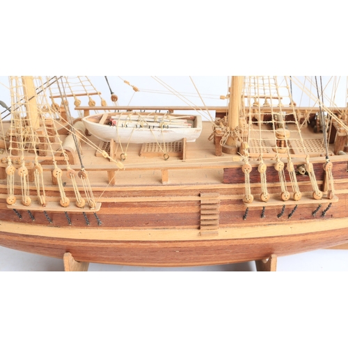 Well constructed plank on frame kit built wooden sailing ship model of ...