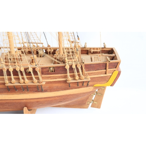 Well constructed plank on frame kit built wooden sailing ship model of ...