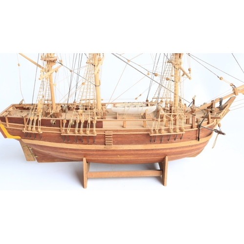 Well constructed plank on frame kit built wooden sailing ship model of ...