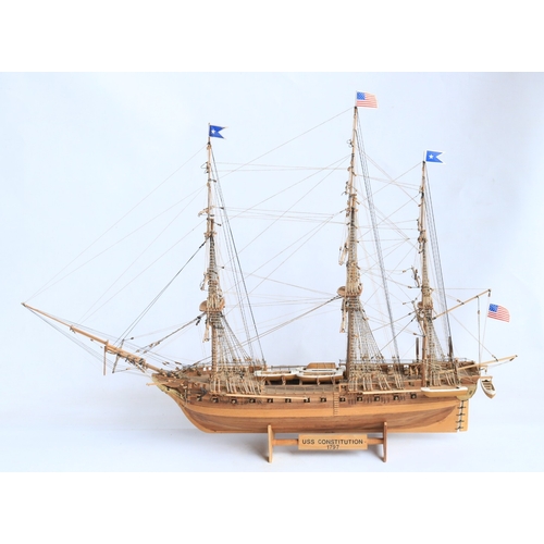 Well constructed plank on frame kit built wooden sailing ship model ...