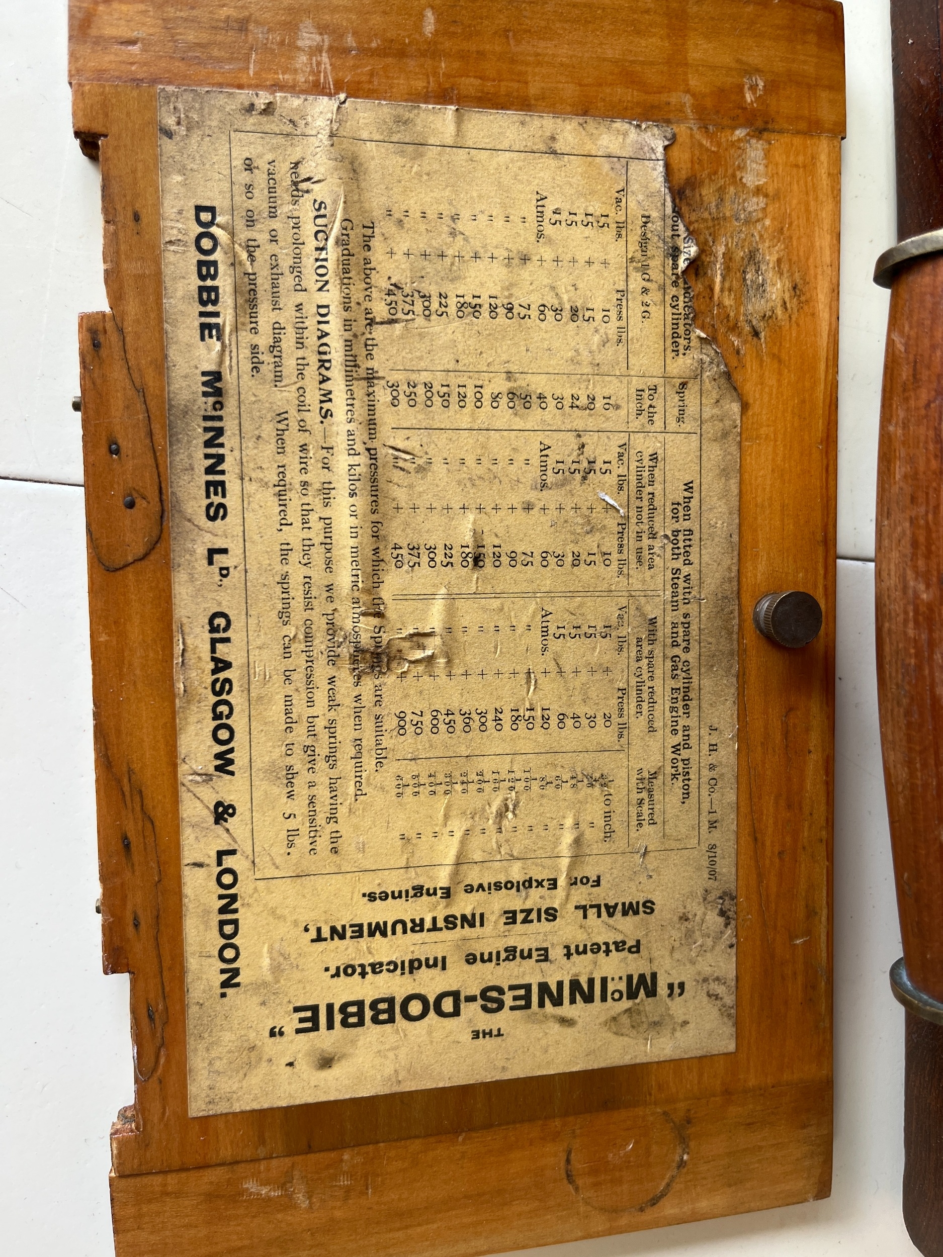 The Martin Roberts Collection: McInnes-Dobbie Patent Engine Indicator ...