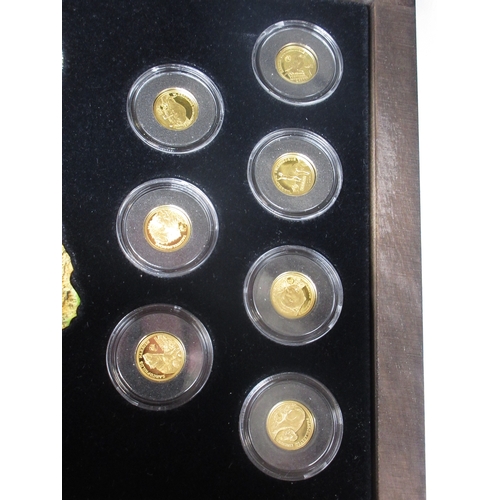 29 - Windsor Mint Big 7 Australia 7 coin encapsulated set (24ct 0.5g each) 3 History of Britain  .585 0.5... 