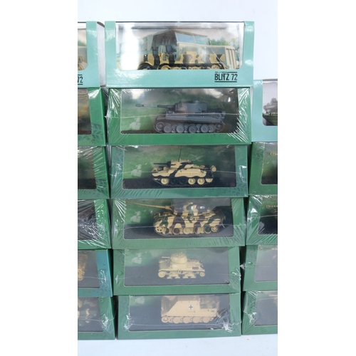 Twenty eight 1/72 scale World War II themed tank and armour models from ...