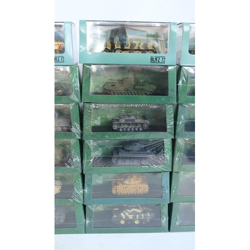 Twenty eight 1/72 scale World War II themed tank and armour models from ...