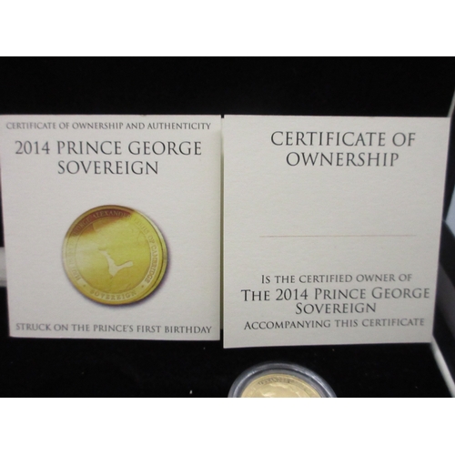 16 - The London Mint Office - 2014 Prince George Sovereign, encapsulated in case with COA

Bradley's ship... 