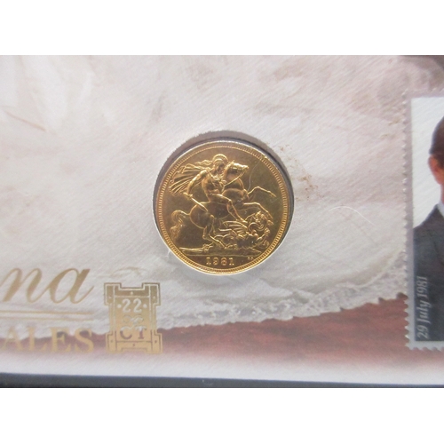12 - Harrington & Byrne - Diana Princess of Wales Gold Sovereign Cover Limited Edition Presentation 9/25 ... 