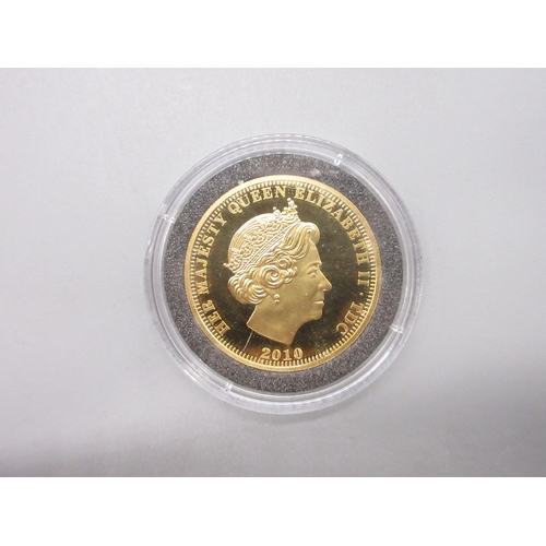 38 - The London Mint Office - The Churchill 70th Anniversary Gold Proof Double Sovereign, encapsulated in... 