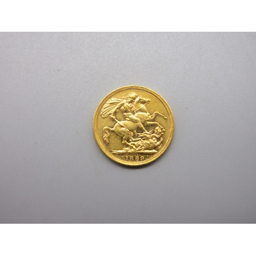 4 - Queen Victoria (1837-1901) 1889 Sovereign in case with COA

Bradley's shipping £28.00 plus vat (UK O... 