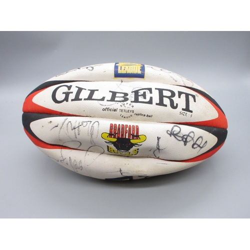 Multi-Signed Bradford Bulls Size 5 Rugby Ball Shipping £33.00 plus vat ...