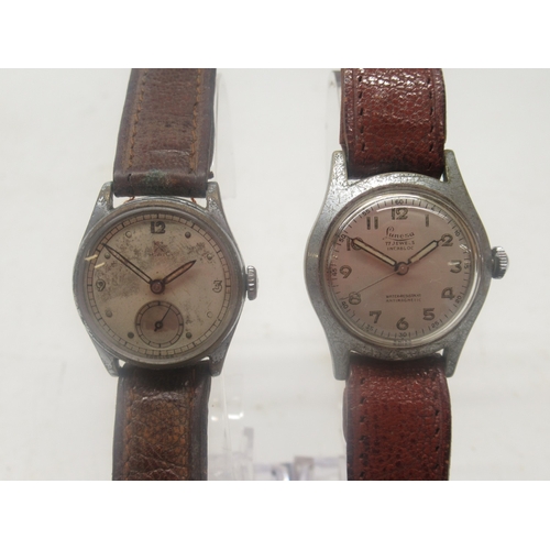 Lunesa/Elrex plated sports type wristwatch, signed silver Arabic dial ...