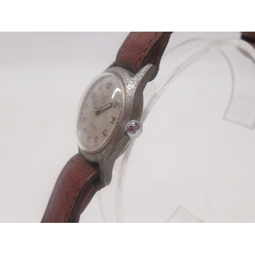 Lunesa/Elrex plated sports type wristwatch, signed silver Arabic dial ...