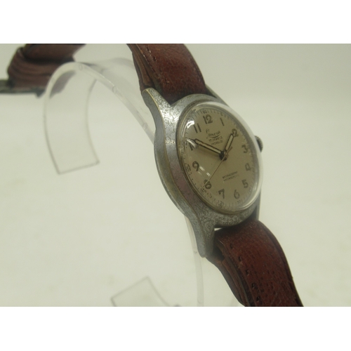 Lunesa/Elrex plated sports type wristwatch, signed silver Arabic dial ...