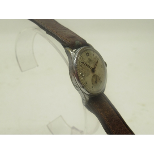 Lunesa/Elrex plated sports type wristwatch, signed silver Arabic dial ...