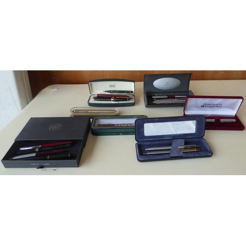 689 - Collection of pens, incl. Parker pens, a Sheaffer pen, etc.
Bradley's Shipping £33.00 plus vat (UK O... 