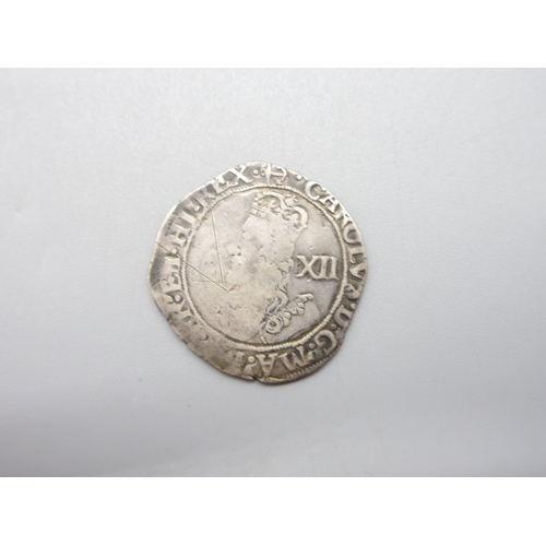 53 - Charles I (1625-49) 1 Shilling, anchor mint mark, crowned bust left XII

Bradley's shipping £20.00 p... 