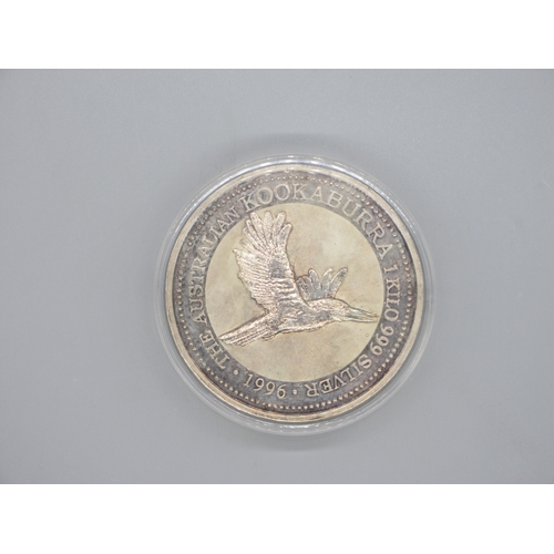 109 - The Australian Kookaburra 1996 1 Kilo .999 Silver coin

Bradley's shipping £20.00 plus vat (UK Only)
