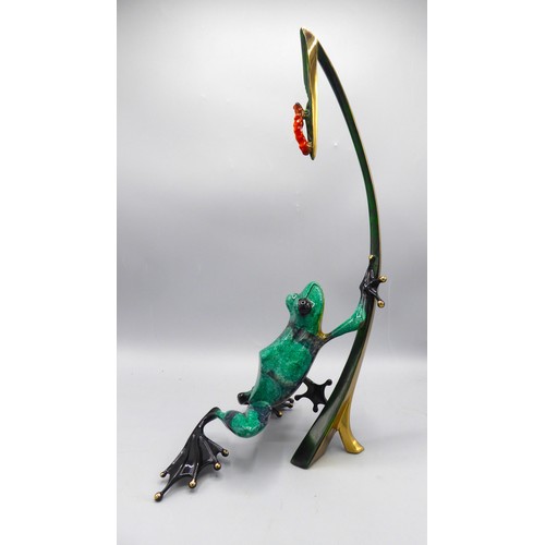 820 - Tim Cotterill 'The Frogman' (English 1950-) 'Dinner for Two' bronze figure, limited edition 1342/200...