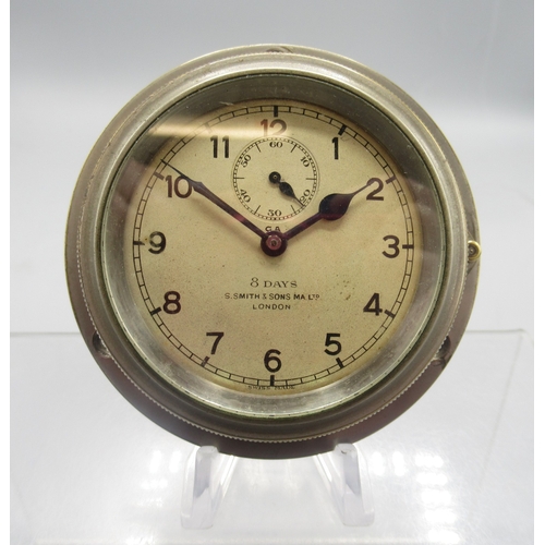 S. Smith & Sons MA Ltd., London, 8 day plated car dashboard/cockpit ...