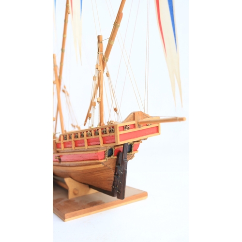 Well constructed plank on frame kit built wooden sailing ship model of ...