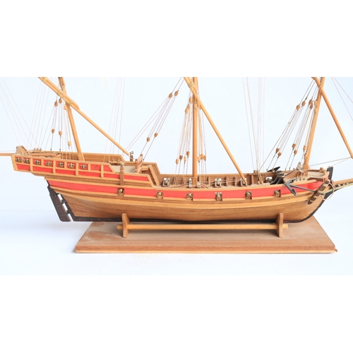 Well constructed plank on frame kit built wooden sailing ship model of ...