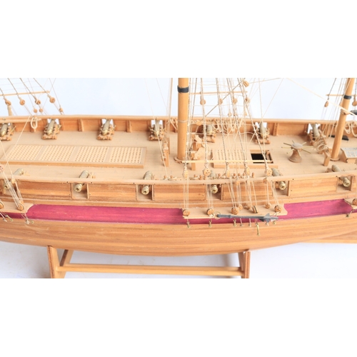 Well constructed plank on frame kit built wooden sailing ship model ...