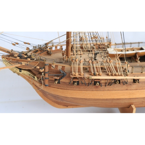 Well constructed plank on frame kit built wooden sailing ship model ...