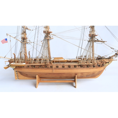 Well constructed plank on frame kit built wooden sailing ship model ...