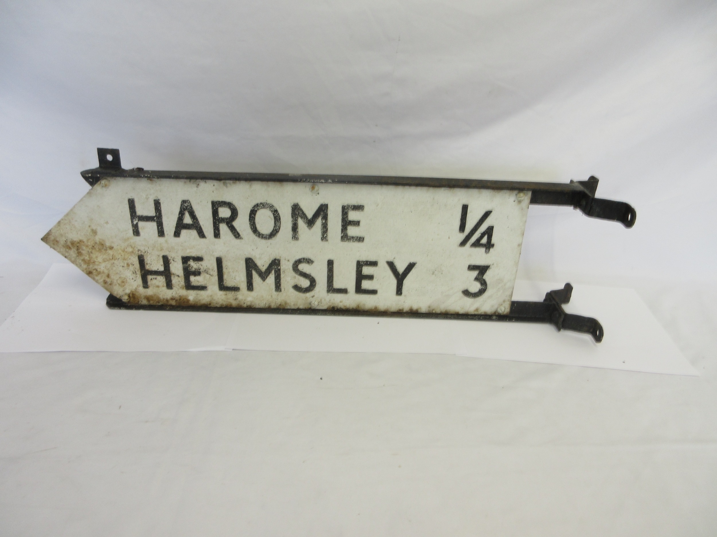 Harome 1/4, Helmsley 3, road sign, 73cm x 19cm Bradleys shipping POA ...