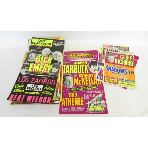 417 - Collection of assorted ABC Blackpool vintage entertainment posters for events to inc. Cliff Richards... 
