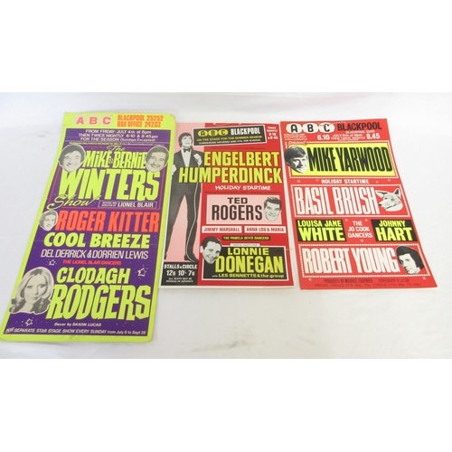 417 - Collection of assorted ABC Blackpool vintage entertainment posters for events to inc. Cliff Richards... 