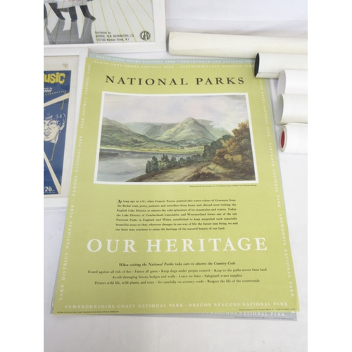 418 - Framed Rock & Roll Music Recorded by the Beatles front cover, framed Here Comes the Sun movie advert... 