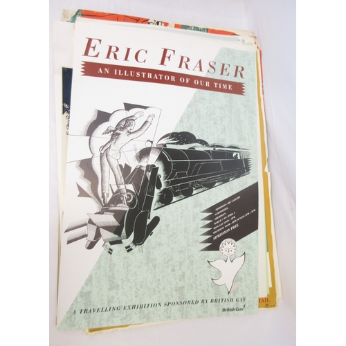 419 - Collection of assorted posters and artwork (some posters are reproduction), Ordnance Survey maps of ... 