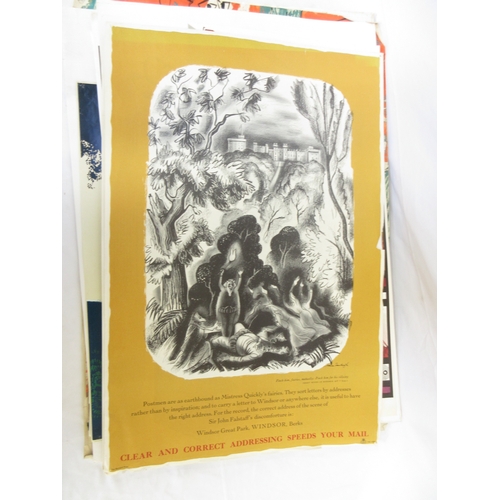 419 - Collection of assorted posters and artwork (some posters are reproduction), Ordnance Survey maps of ... 