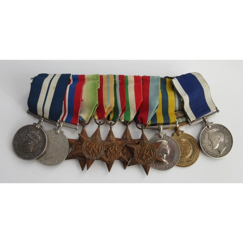 Collection of Medals To D/J 108547 John William Henry Scarborough RN, who's Naval career began in October 1923 as Boy and ordinary Seaman rising to Petty Officer on end of service August 1948, PO Williams served in WWII and The Korean War (1950-53) Distinguished Service Medal, 1939-45 War Medal, Atlantic Star, Africa Star, Pacific Star, Italy Star, 1939-45 Star, RN long Service and Good Conduct Medal, Korea Medal, UN Korea Medal. Also two trade certificates and Admiralty Fleet Orders