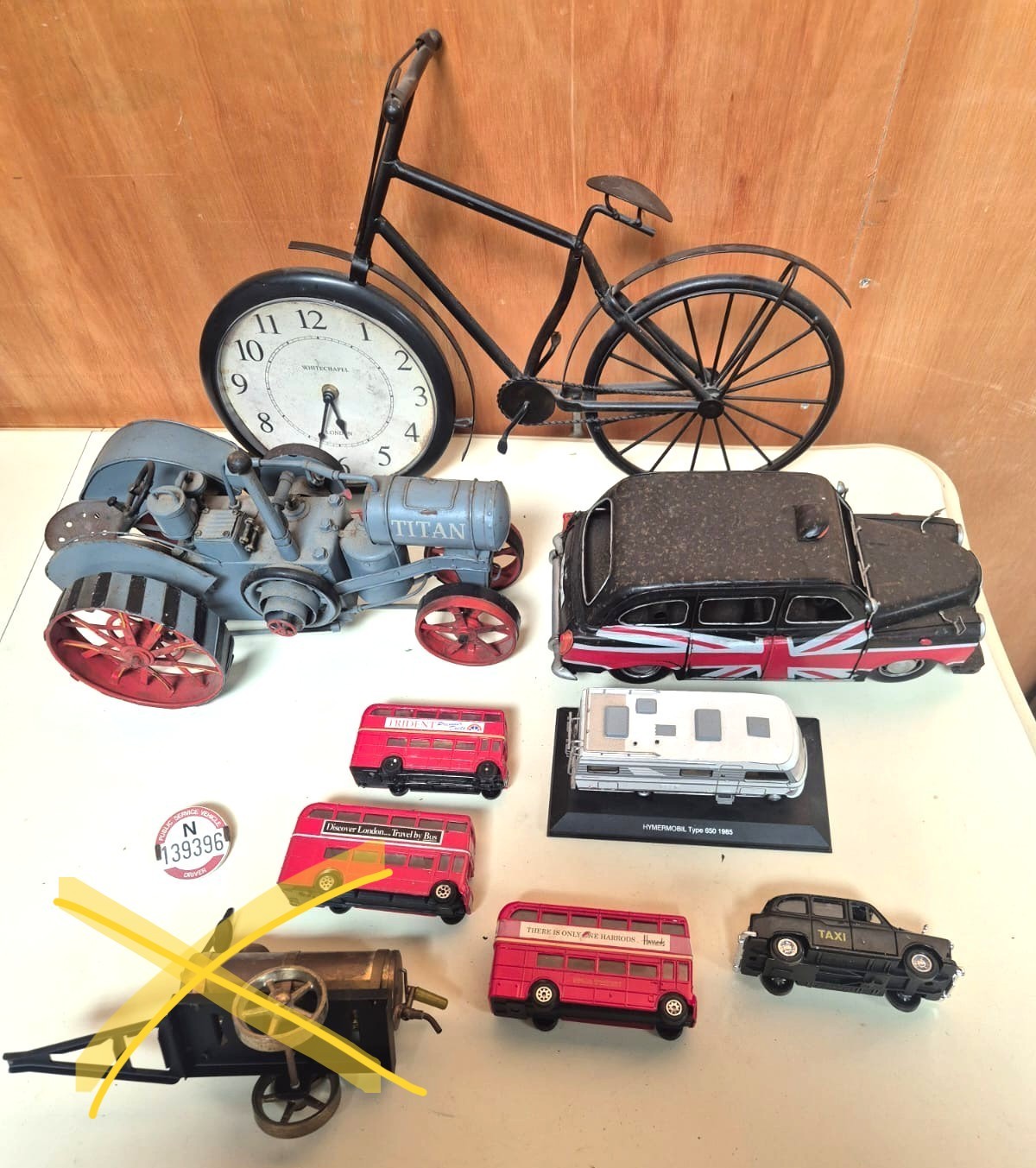 Collection of model vehicles, including one Oxford Diecast London bus ...