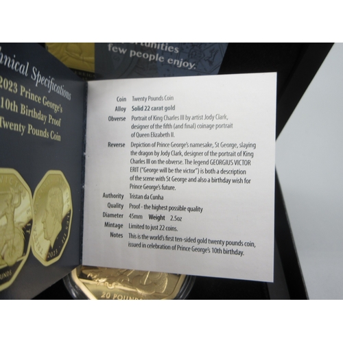 Hattons of London - 2023 Prince Georges 10th Birthday Proof Twenty ...