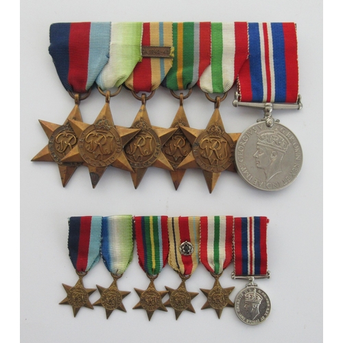 4 - 1939-45 Star, Atlantic Star, Africa Star, Pacific Star, Italy Star,1939-45 War Medal. Complete with ... 