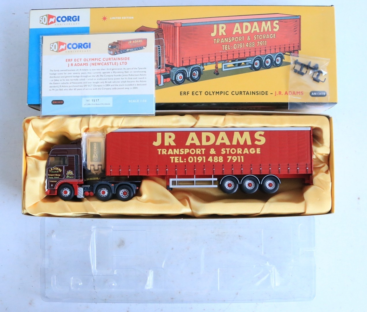 Two 1/50 scale Corgi 50th Anniversary diecast limited edition truck ...