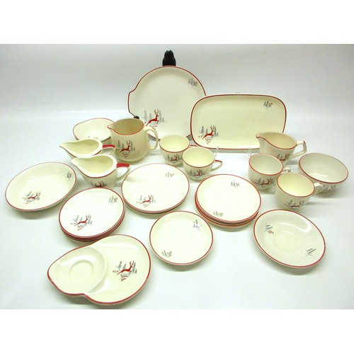Mid century Crown Devon pottery, S Fielding & Co 'Stockholm' or