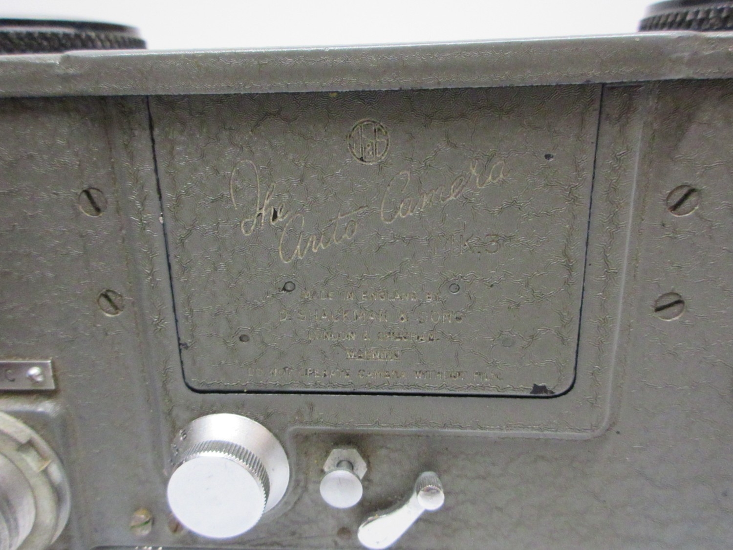 D. Shackman and Sons Mk III auto camera with Wray of London f35 36mm ...