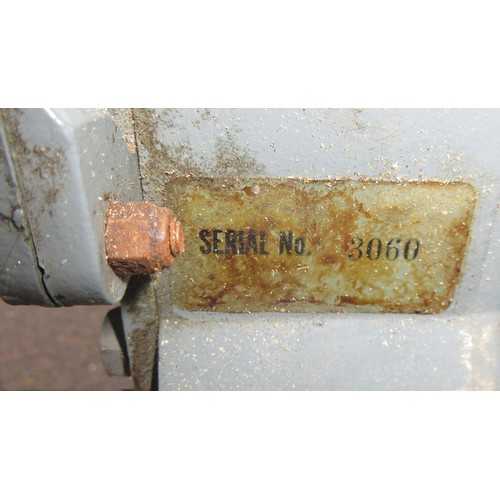 137 - Mid-century British hand-operated air raid siren, complete with transport crate and instructions.
Sh... 