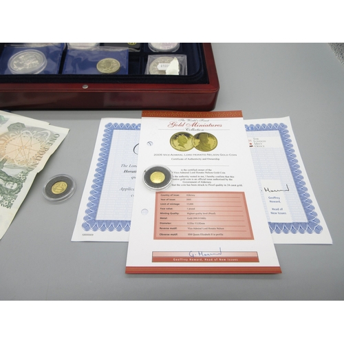2005 Vice-Admiral Lord Horatio Nelson Gold Coin (24ct 1g) with COA ...