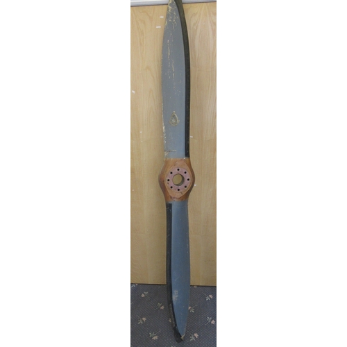 136 - Two bladed laminated propellor, stamp marks including reg No Z40702, Hermes, Gipsy M (probably Moth)... 