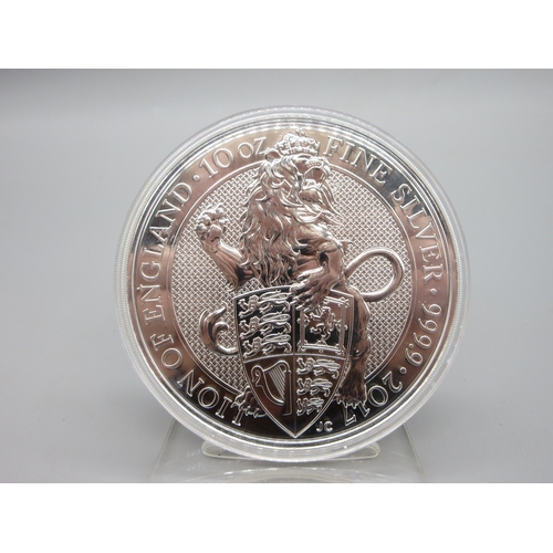 168 - 2017 Lion of England 10oz Fine Silver coin

Bradleys Shipping &pound;20.00 plus vat (UK Only)