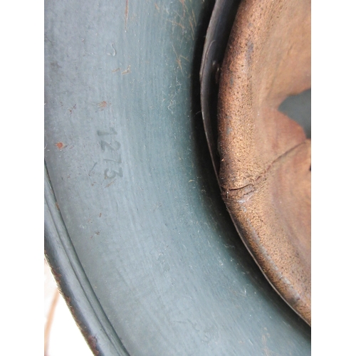 208 - WW11 SS M40 helmet with single Decal, complete with original leather lining and chinstrap, the paint... 