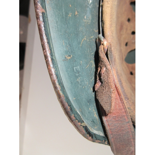 208 - WW11 SS M40 helmet with single Decal, complete with original leather lining and chinstrap, the paint... 