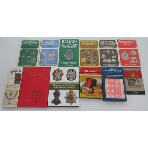 133 - Collection of military reference books, including badges of the British Army, uniforms of the Britis... 