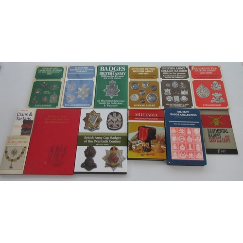 133 - Collection of military reference books, including badges of the British Army, uniforms of the Britis... 