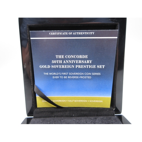 45 - Hattons of London - The Concorde 50th Anniversary Gold Sovereign Prestige Set comprising Sovereign, ... 